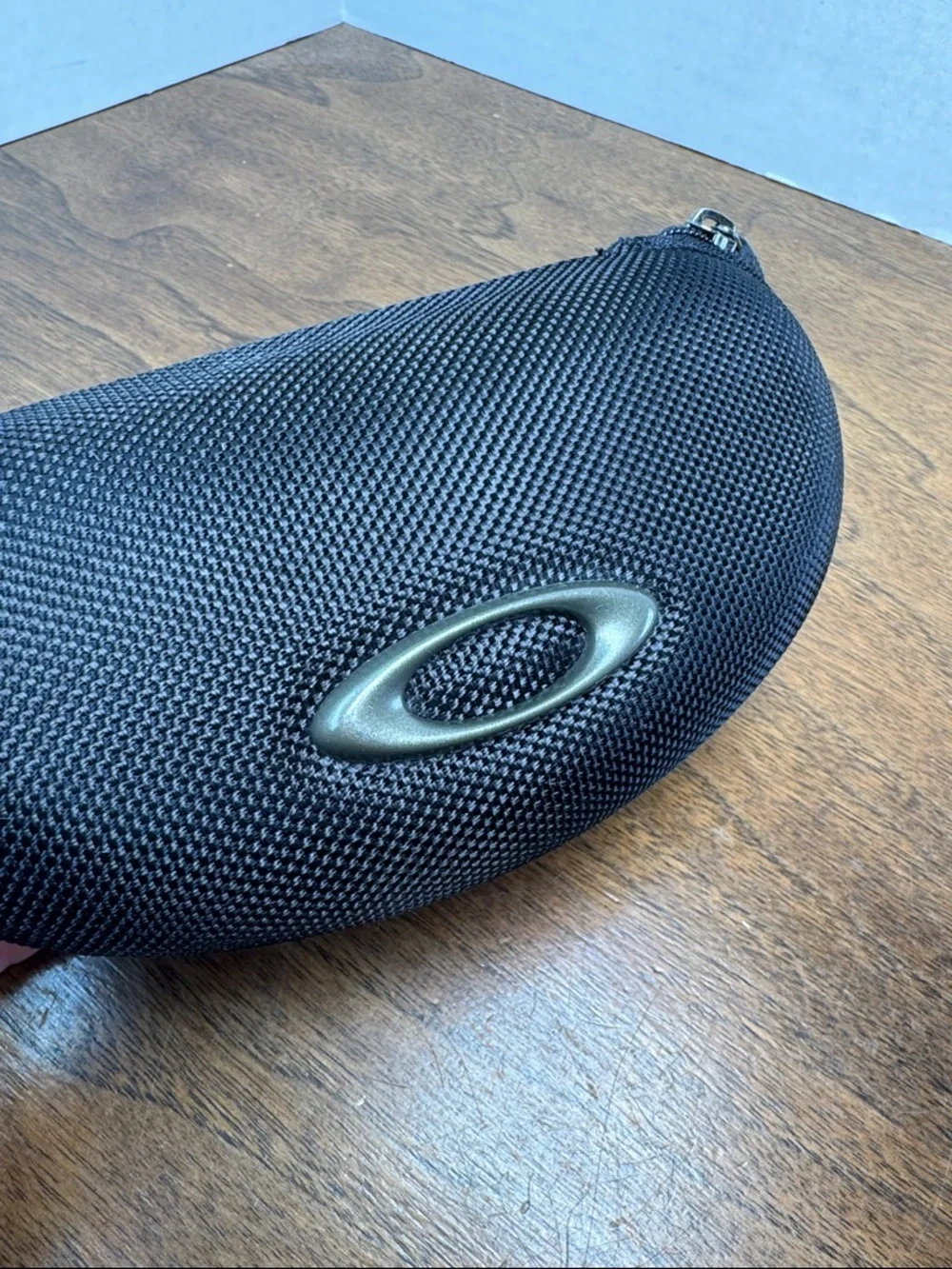 Oakley Black Textured Hard Shell Sunglass Case with Silver Logo
